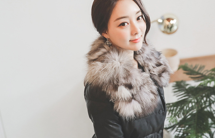 真正的狐狸毛皮回声皮革扦子填充物