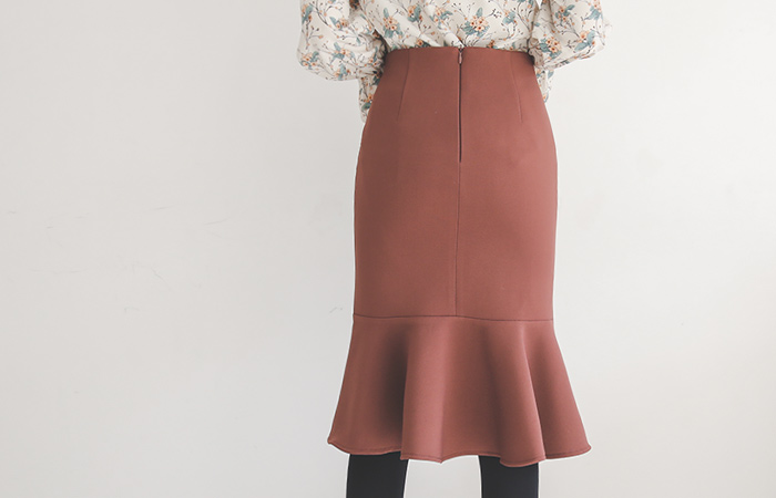 웨이브 包 褶皱 반하이 裙子