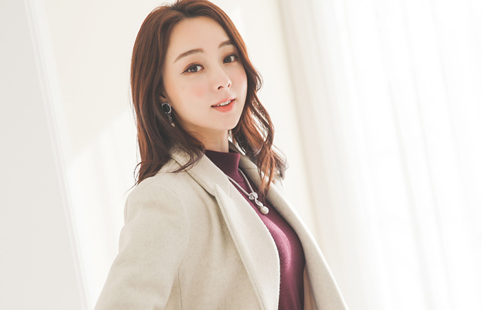 复古/古典 修身 双 羊毛织 长款大衣