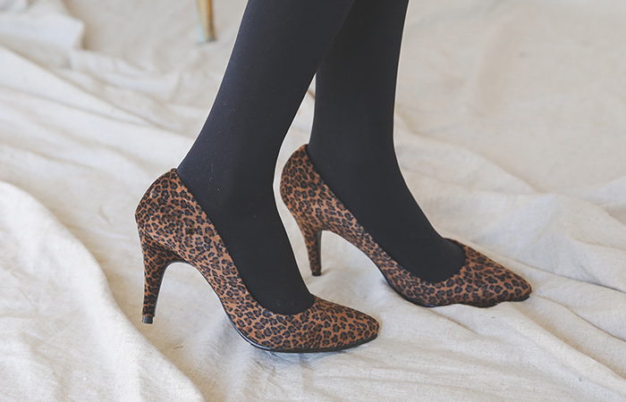 [模特穿35次]简单 摩登 尖头高跟鞋