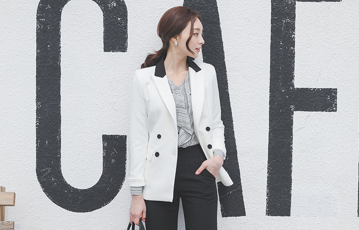 正装 配色 双 合身定制 弹力 夹克