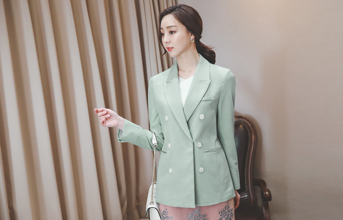 阳离子双滚边口袋暗扣夹克