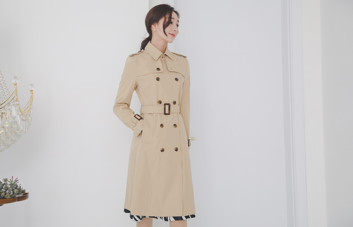 戴安娜长款双排扣雨衣 Ⅱ