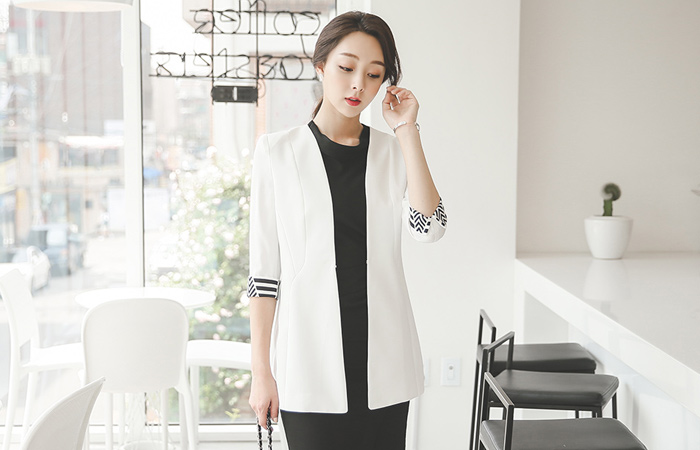 地理配色纯色半夹克