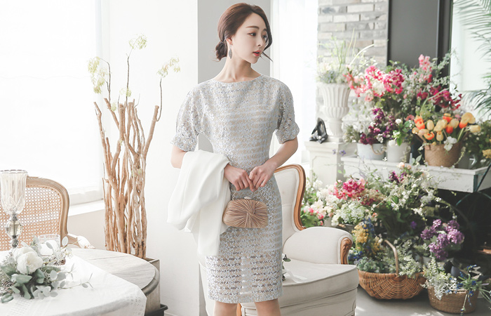 奢华裙Shine蕾丝连衣裙