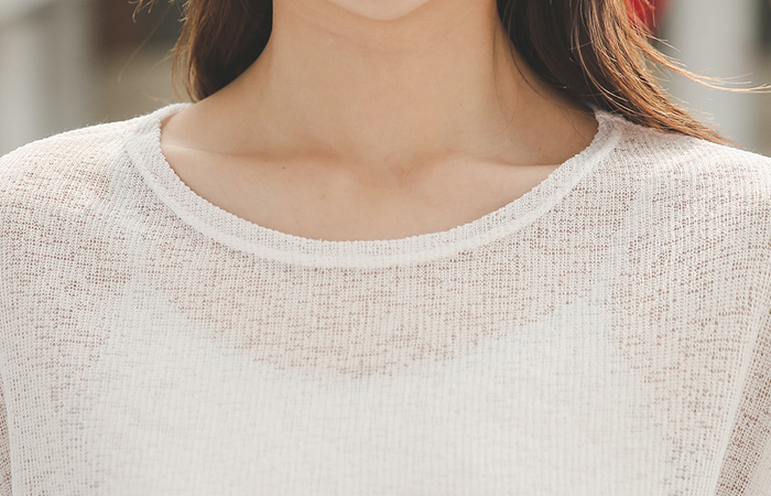 夏天亚麻板坯射线针织衫