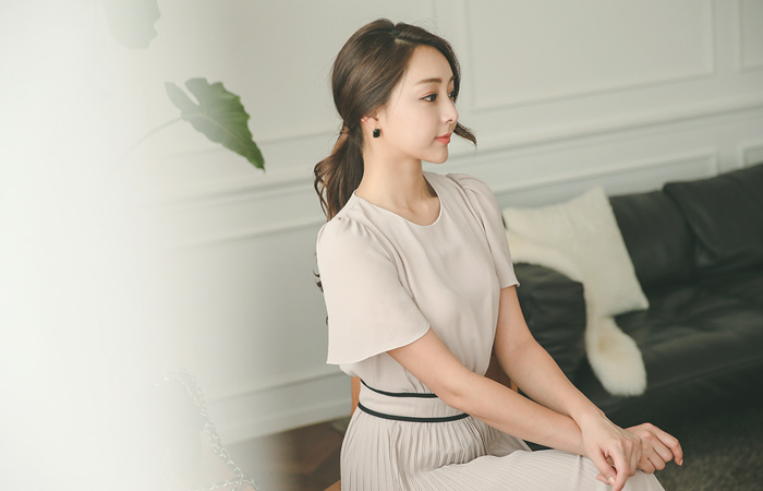 安娜·比亚斯百褶连衣裙