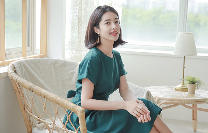 Yurikokai回归飘带团/喇叭裙连衣裙