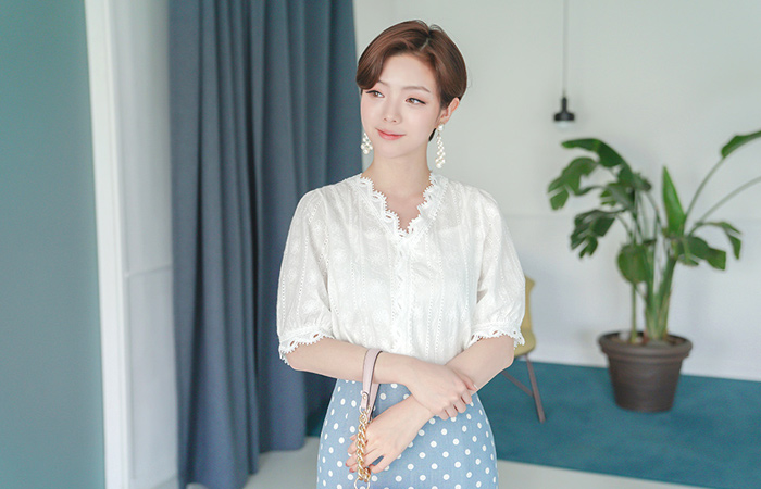 Embro丝丝Cotton woman衬衫