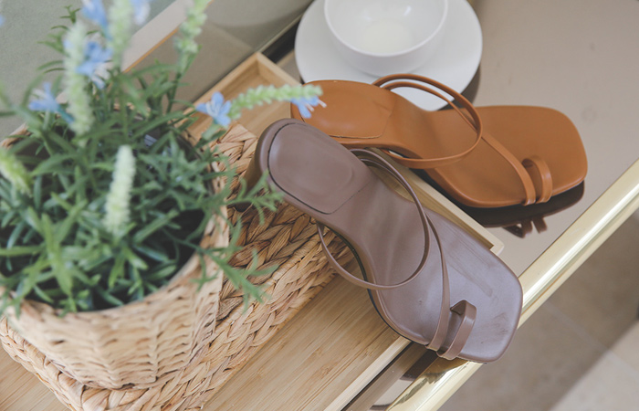 [模特穿36次]人字拖 皮条/束带 拖鞋 超高跟