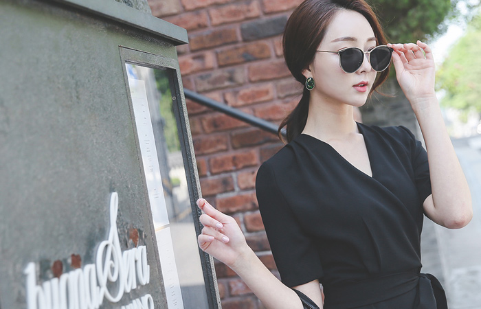 勒克斯束腰后缀衣衣裙