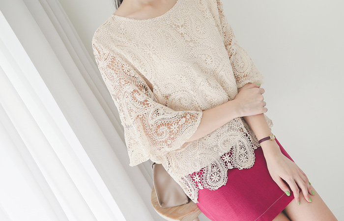 Lilin Ruffle蕾丝女衬衫