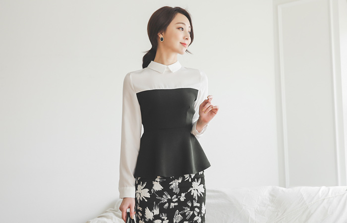 衬衫 分层 喇叭 女衬衫