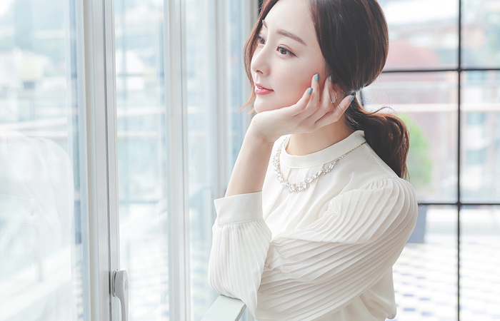 褶边 袖子 细褶领 罩衫