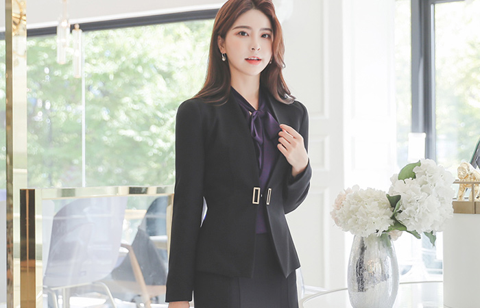 Gold 方形 无领 修身 夹克