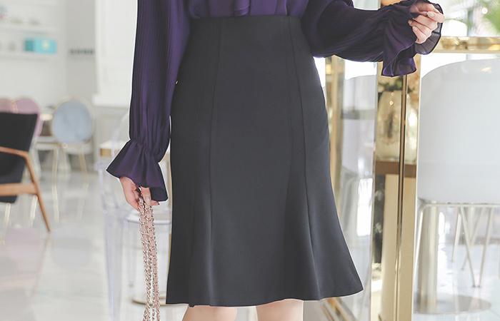 三角襟 开叉 A字型 弹力 裙子