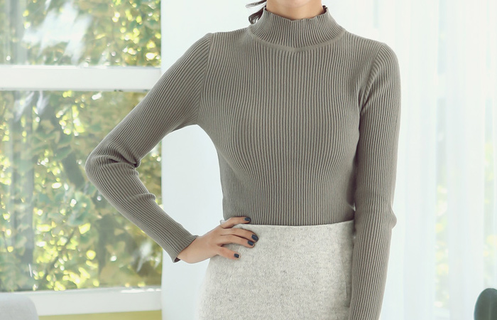 每日半极性波纹针织T恤