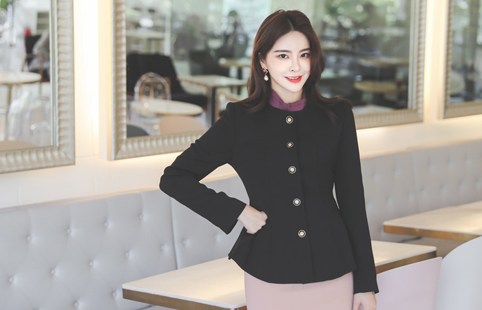 金色纽扣 荷叶边 圆形 夹克Ⅱ