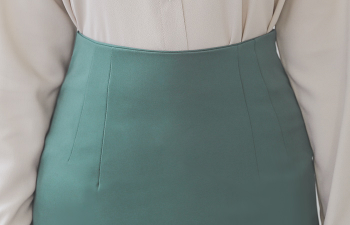 简单 Dart-Line 弹力 修身 裙子