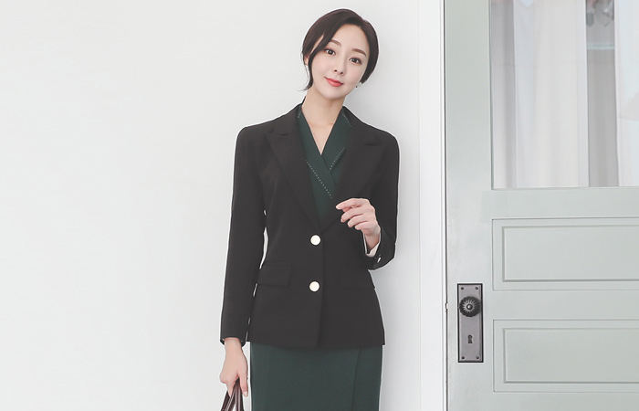 修身 Gold 扣子 简单 夹克