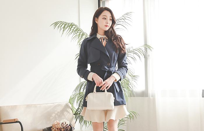 高级短上衣海沟风衣