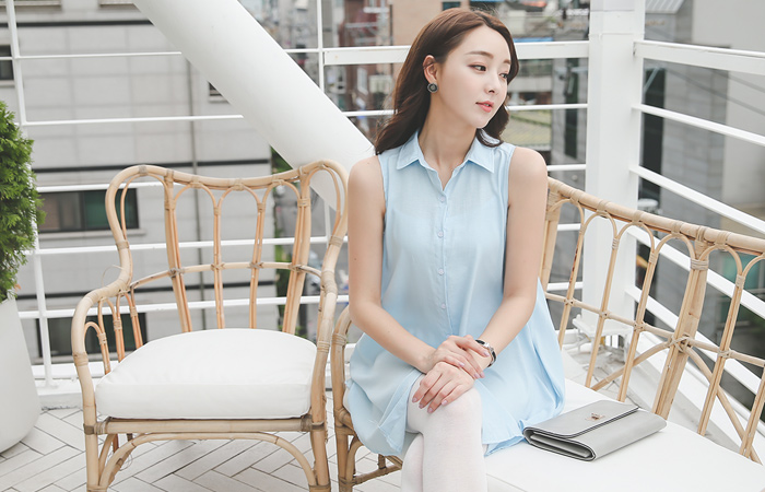 不受控制的波浪组/喇叭裙长衬衫连衣裙