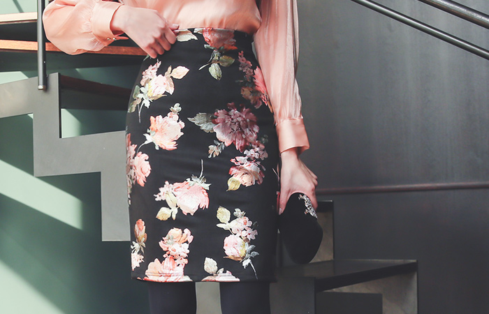 亮片 花纹 翻毛皮 弹力 裙子