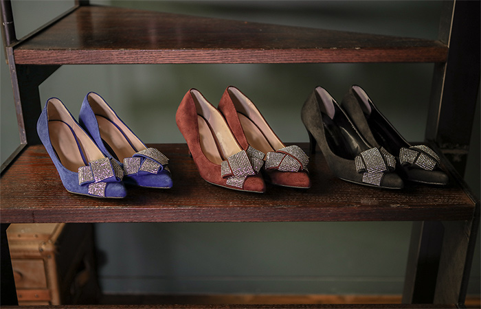 蝴蝶结 翻毛皮 高跟鞋