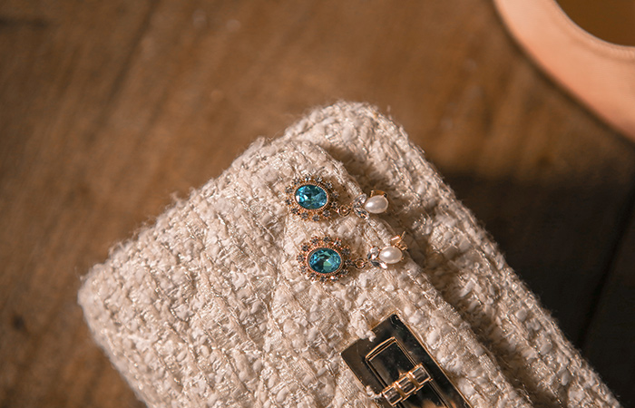 蓝宝石 Blue 耳环