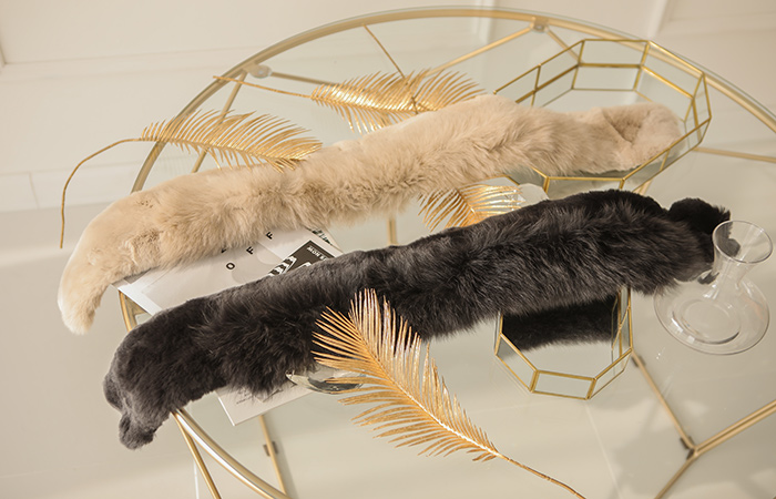 狐狸&獭兔皮 磁石 围巾