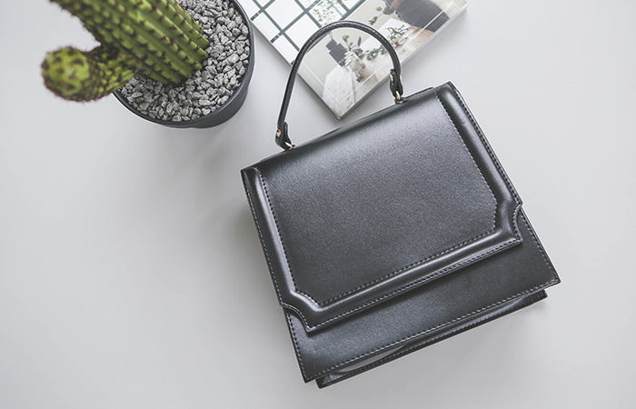 [模特穿38次]正式 方形 有盖 手提包