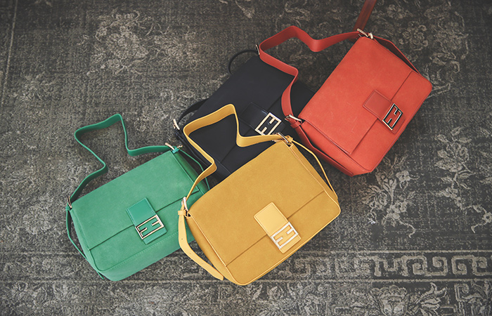 翻毛皮 颜色 金圈 点缀 肩包