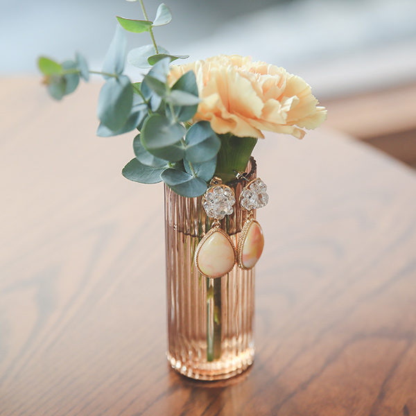 明亮 镶钻 大理石 吊坠 耳环