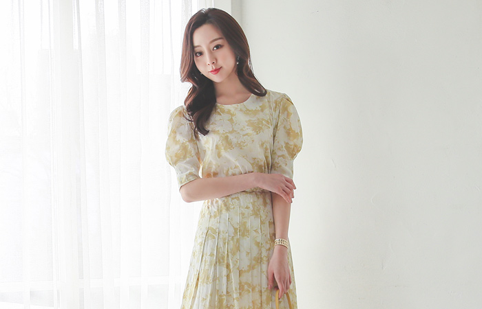 颜色 涂料 泡泡袖 半袖 罩衫