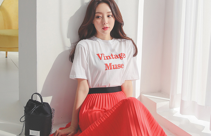 复古 英文字母 棉 短袖 T恤衫