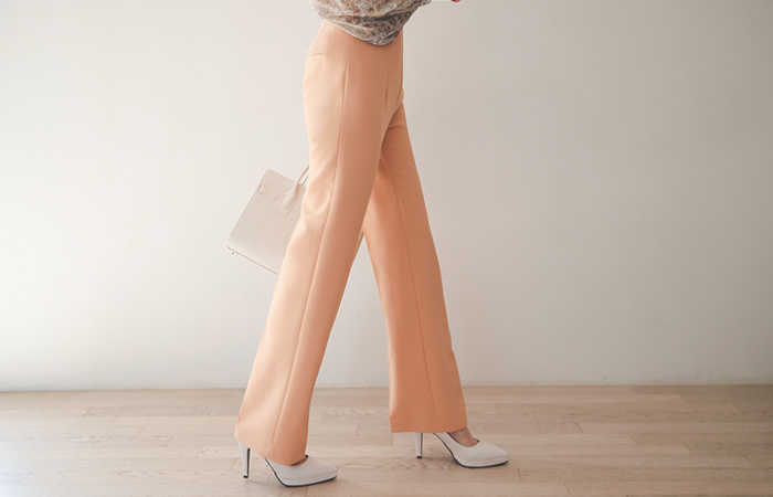 修身 Dart 高腰 宽松 长款 宽松长裤