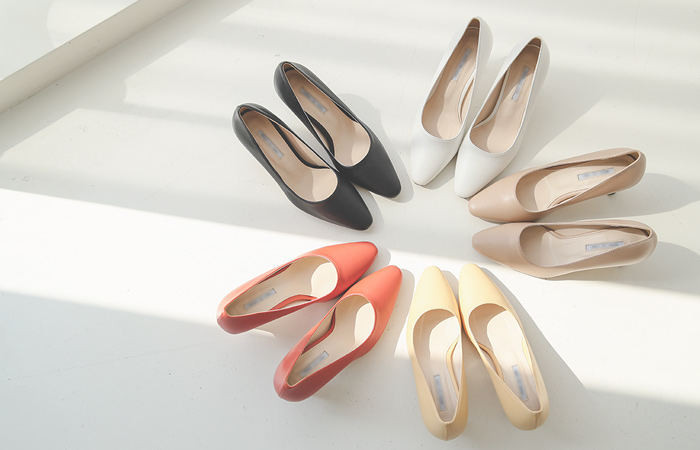 摩登 v 中跟 女式浅口便鞋 高跟鞋