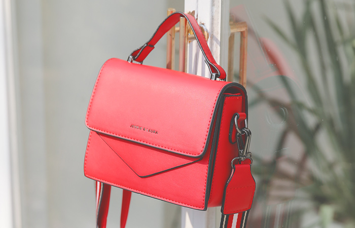 [模特穿41次]两种 皮条/束带 彩色迷你 手提包