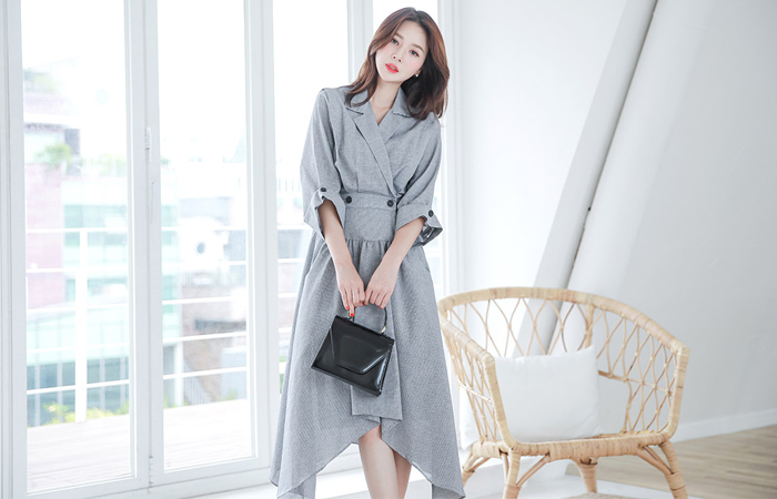 独特的规则衬衫圈衣衣裙