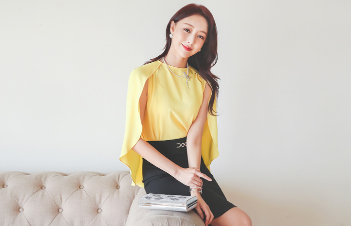 时髦的 披肩 鲜明 颜色 罩衫