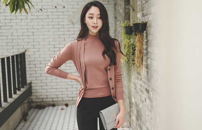 日常 柔丝 针织衫&开衫 SET