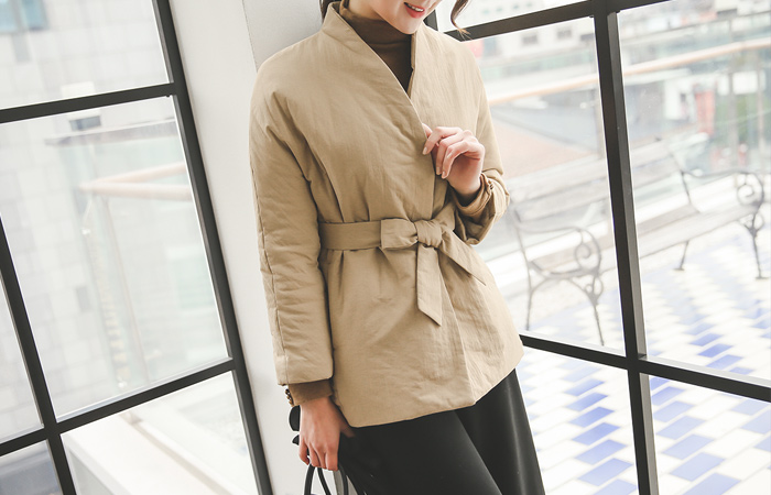 柔顺租赁束腰射线羽绒服