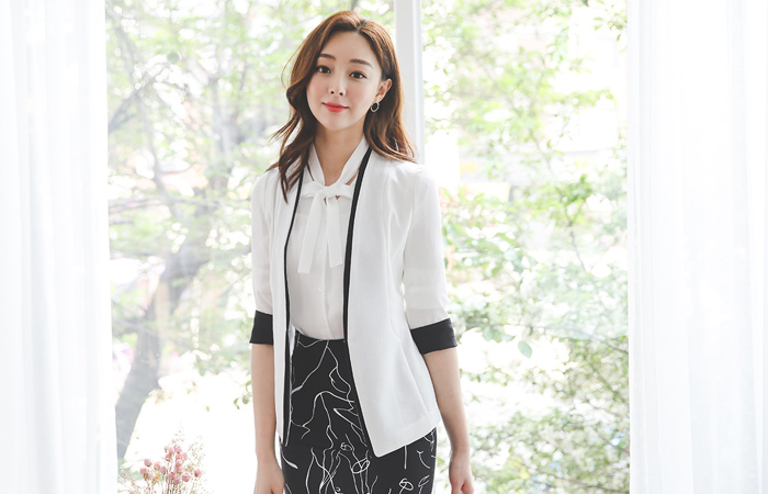 亚麻 亚麻材质 袖 配色 7分 夹克