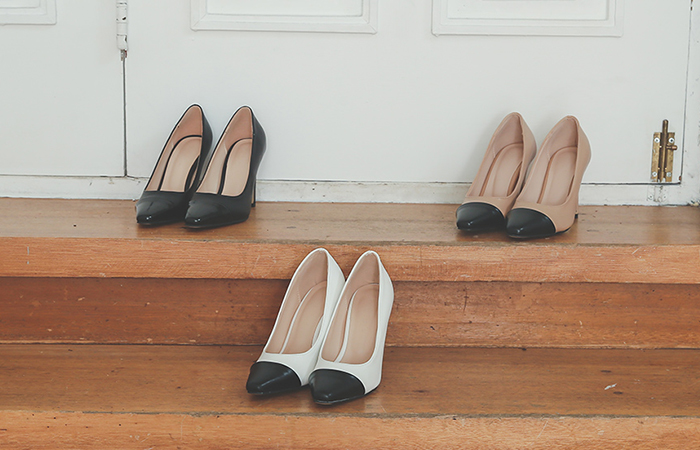 [模特穿42次]配色 人造皮夹 迷你 方形 超高跟