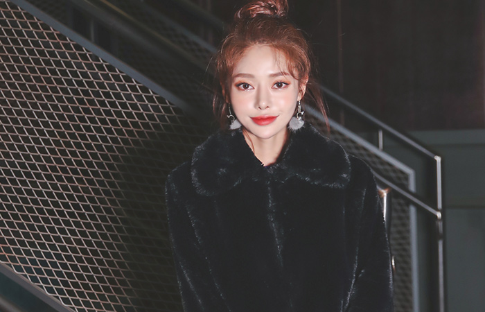 日常 ECO-毛 钩 领子 夹克