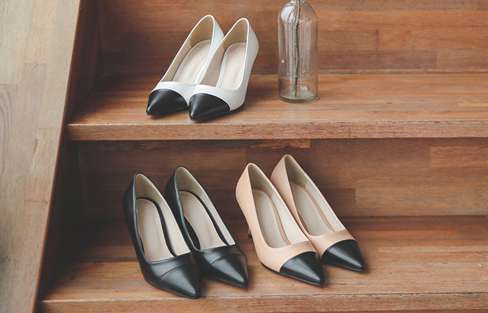 古典 配合 配色 细高跟 高跟鞋