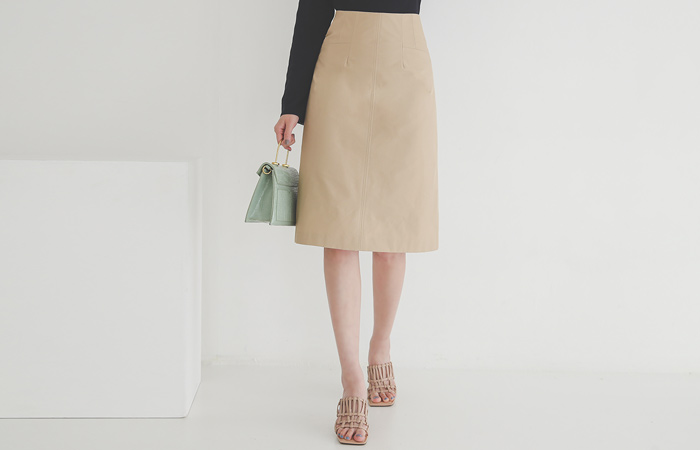 缝线 装饰 覆盖 棉 A字型 裙子