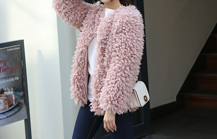 宽松ppogeulyi长外套