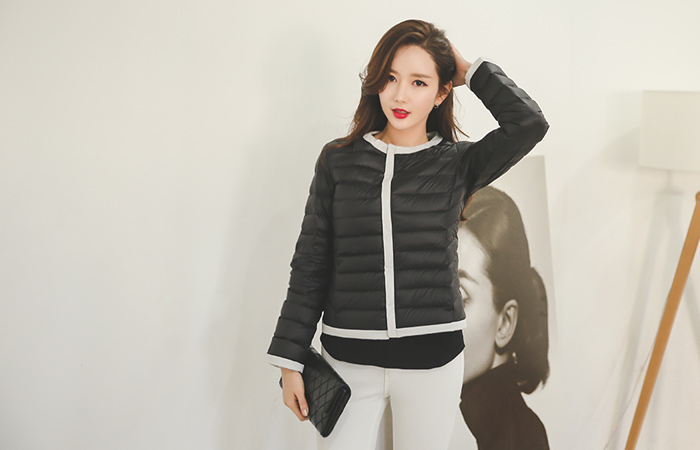 内部分层轻量级鸭绒羽绒服