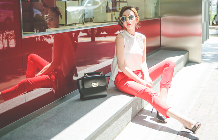 简单修身9份短裤